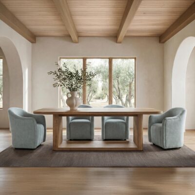 Alternative view of Drava Rolling Dining Chair Green