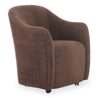 Alternative view of Drava Rolling Dining Chair Dark Brown
