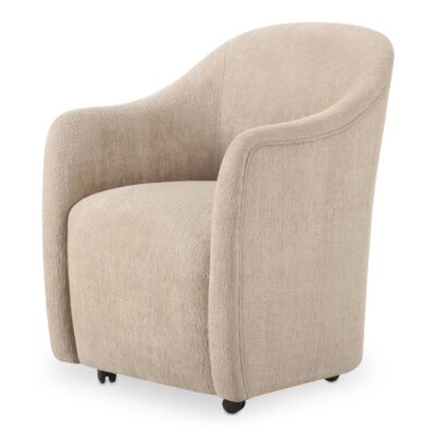 Alternative view of Drava Rolling Dining Chair Beige