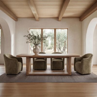 Alternative view of Drava Rolling Dining Chair Light Blue