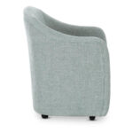 Drava Rolling Dining Chair Light Blue - Image 3