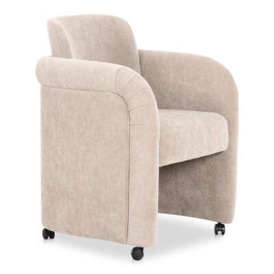 Alternative view of Mesto Rolling Dining Chair Taupe