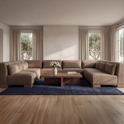Alternative view of June U Shaped Modular Sectional Dark Brown