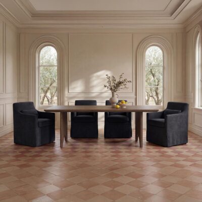 Alternative view of Lydia Slipcover Dining Chair Black