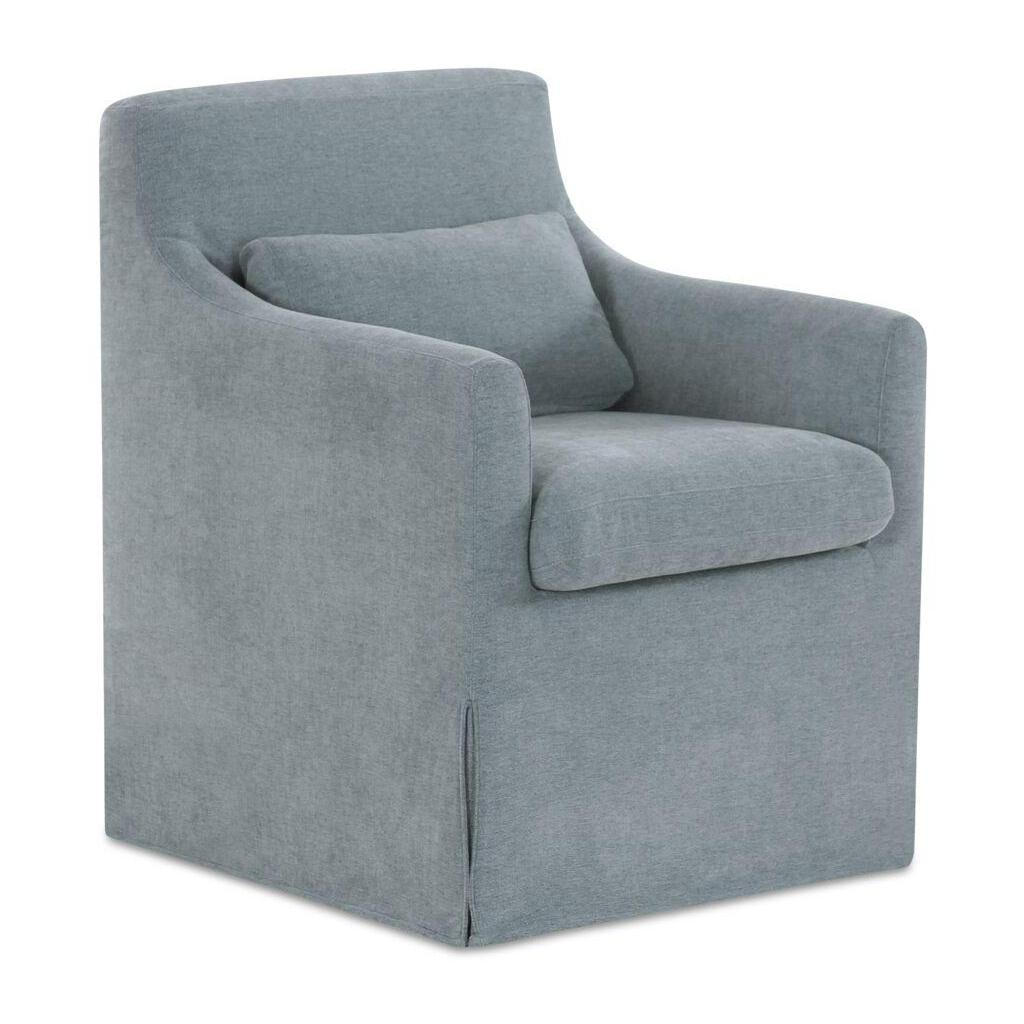Lydia Slipcover Dining Chair Blue 3 Lydia Slipcover Dining Chair Blue - Image 3