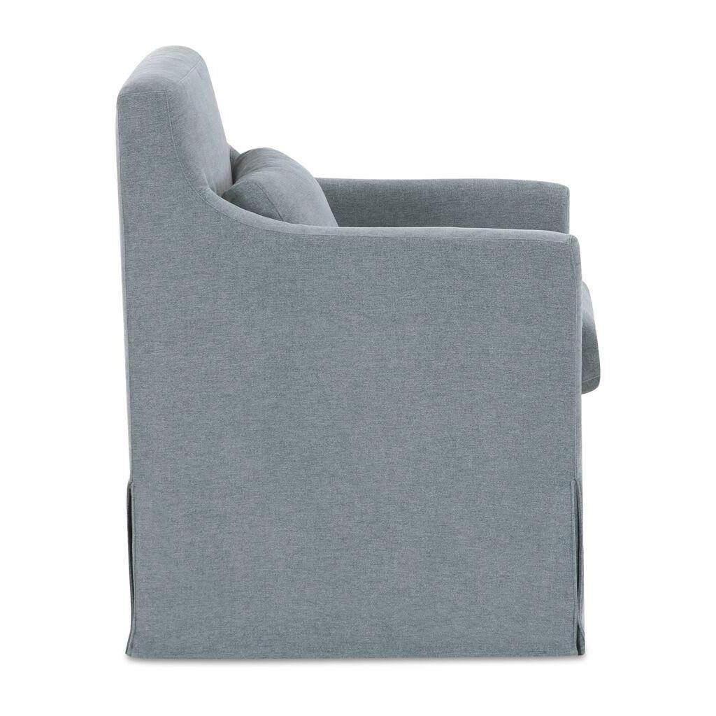 Lydia Slipcover Dining Chair Blue 4 Lydia Slipcover Dining Chair Blue - Image 4