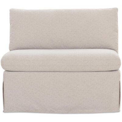 Fable Slipcover Dining Chair and Half Beige