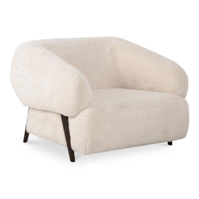Alternative view of Devlin Lounge Chair Cream Faux Fur
