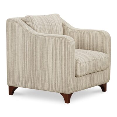 Alternative view of Hewitt Accent Chair Beige Stripe