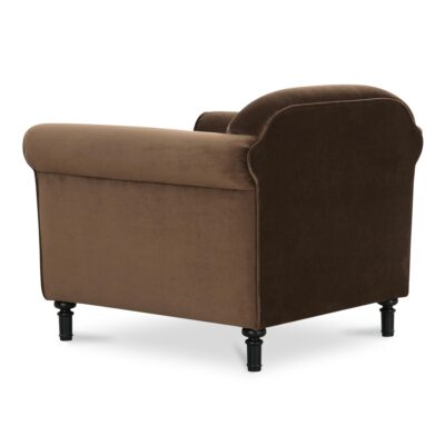 Alternative view of Harmony Accent Chair Dark Brown Faux Mohair