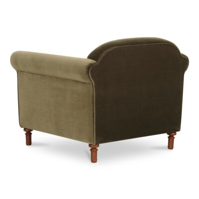 Alternative view of Harmony Accent Chair Dark Green Faux Mohair