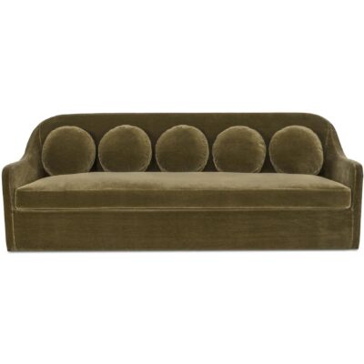 Rialto Sofa Dark Green Faux Mohair