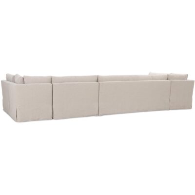 Alternative view of Fable Slipcover Dining Banquette U-Shape Beige 168In