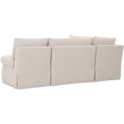 Alternative view of Fable Slipcover Dining Banquette L-Shape Beige 96In