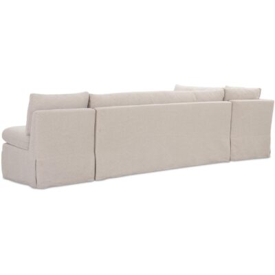 Alternative view of Fable Slipcover Dining Banquette L-Shape Beige 125.5In