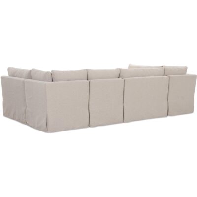 Alternative view of Fable Slipcover Dining Banquette U-Shape Beige 121In