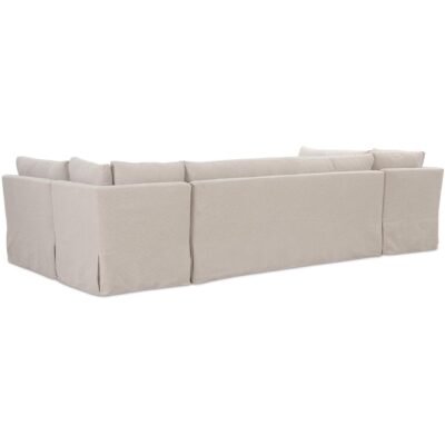 Alternative view of Fable Slipcover Dining Banquette U-Shape Beige 129In