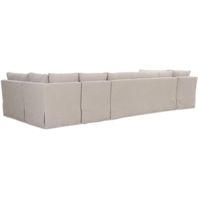 Alternative view of Fable Slipcover Dining Banquette U-Shape Beige 154In