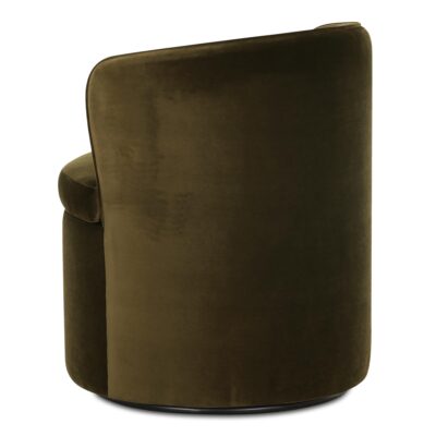 Alternative view of Dane Swivel Dining Chair Faux Green Mohair