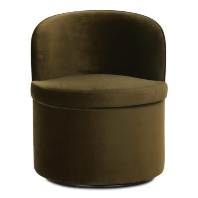 Dane Swivel Dining Chair Faux Green Mohair