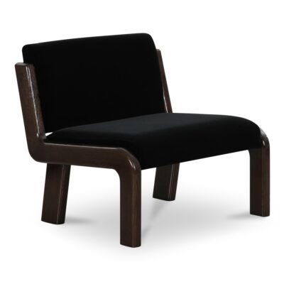 Alternative view of Edie Accent Chair Black Faux Mohair