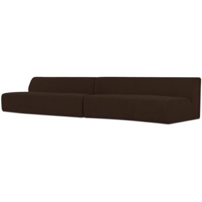 Naomi 2 Piece Wave Modular Sectional Dark Brown