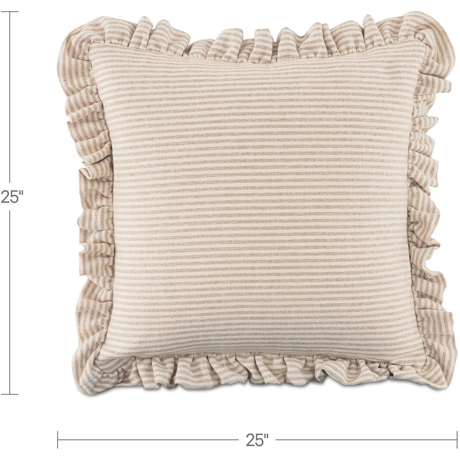 Betty 25 Inch Cushion Beige Stripe - Image 6