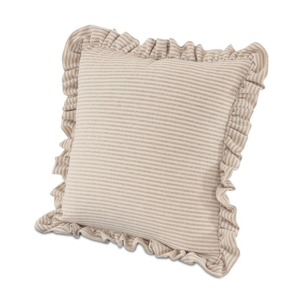 Betty 25 Inch Cushion Beige Stripe - Image 3