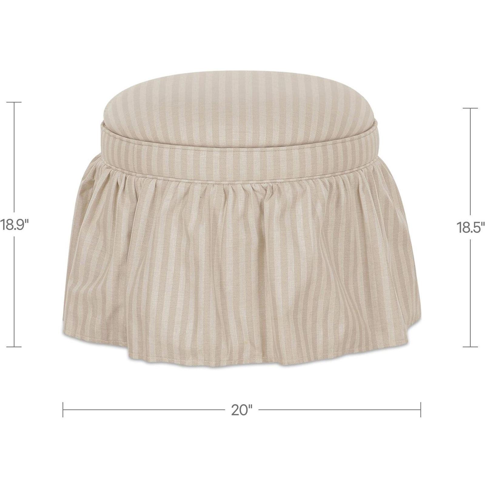 Heidi Storage Ottoman Beige Stripe - Image 5