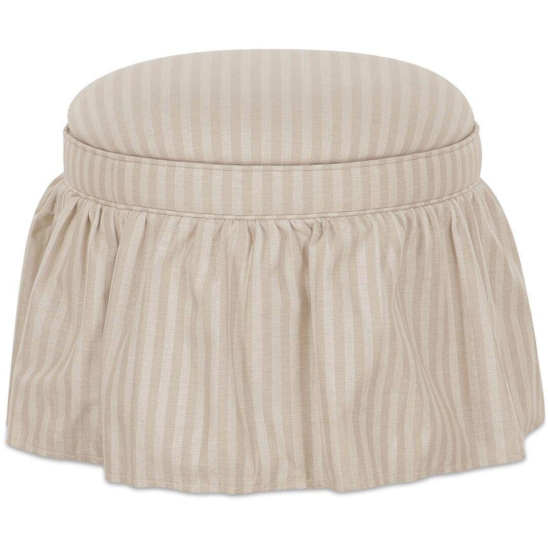 Heidi Storage Ottoman Beige Stripe