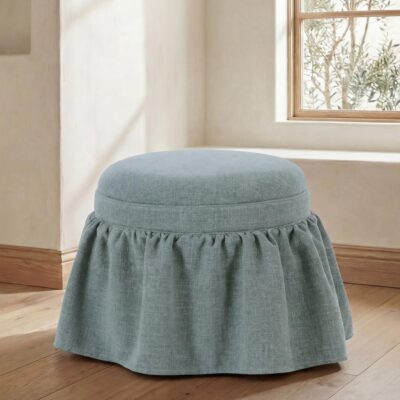 Alternative view of Heidi Storage Ottoman Light Blue