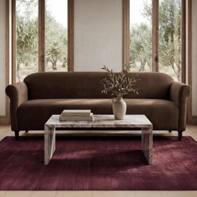 Alternative view of Harmony Sofa Dark Brown Faux Mohair OA-1115-20