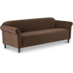 Harmony Sofa Dark Brown Faux Mohair - Image 3