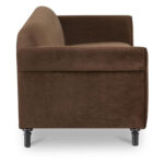 Harmony Sofa Dark Brown Faux Mohair - Image 4