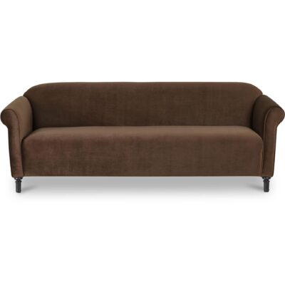 Harmony Sofa Dark Brown Faux Mohair OA-1115-20