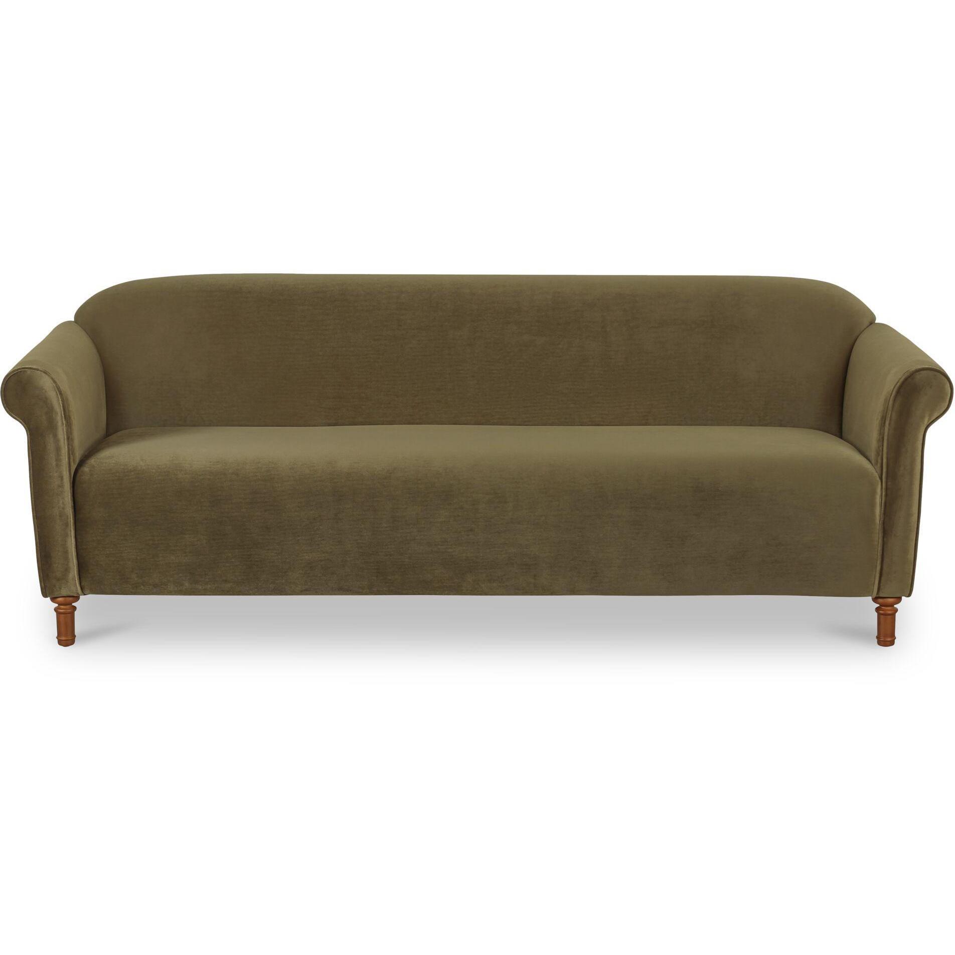 Harmony Sofa Dark Green Faux Mohair