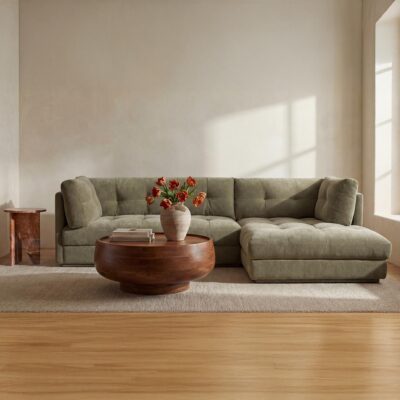 Alternative view of Mischa Right Sectional Sage Green