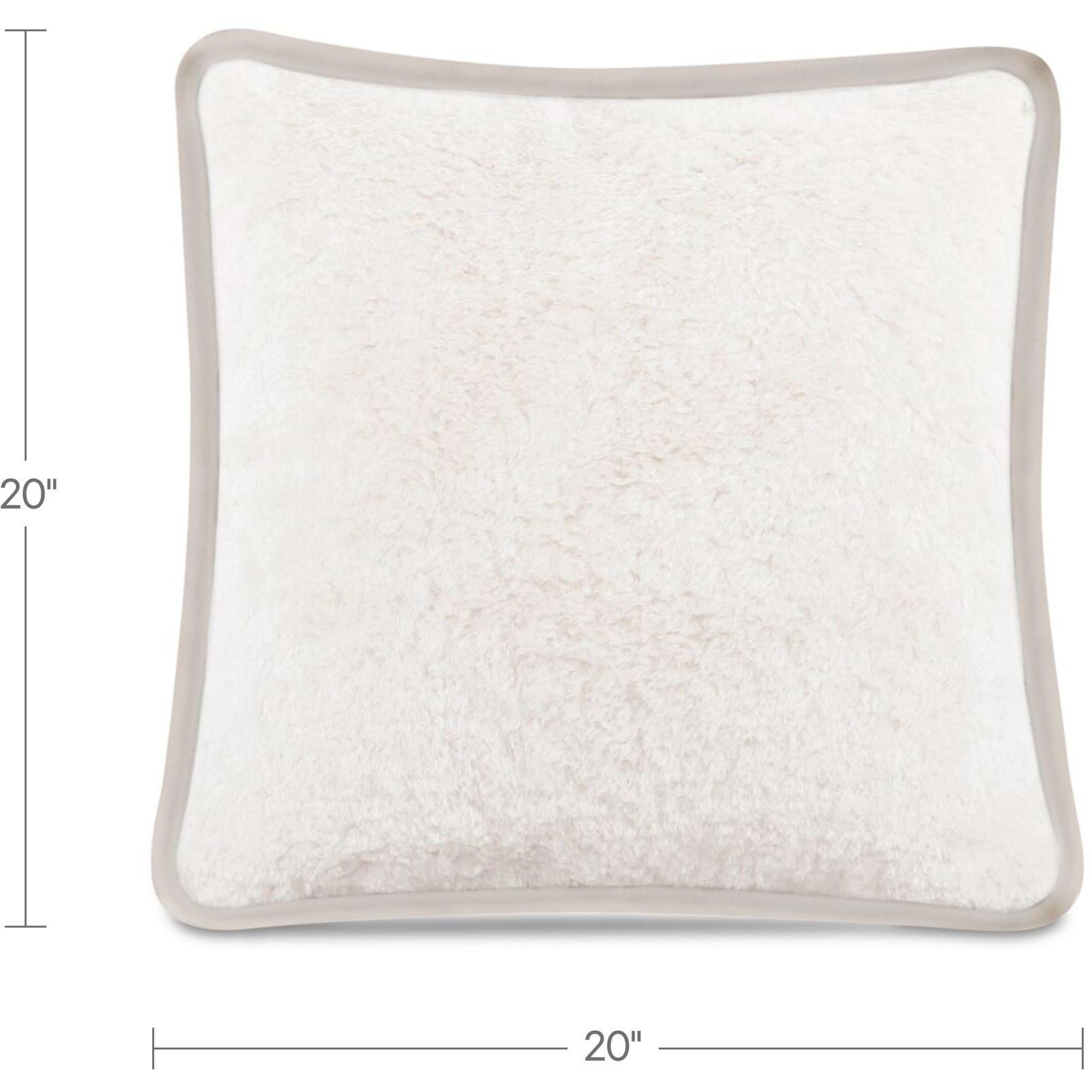 Carr 20In Cushion Faux Fur Cream - Image 3