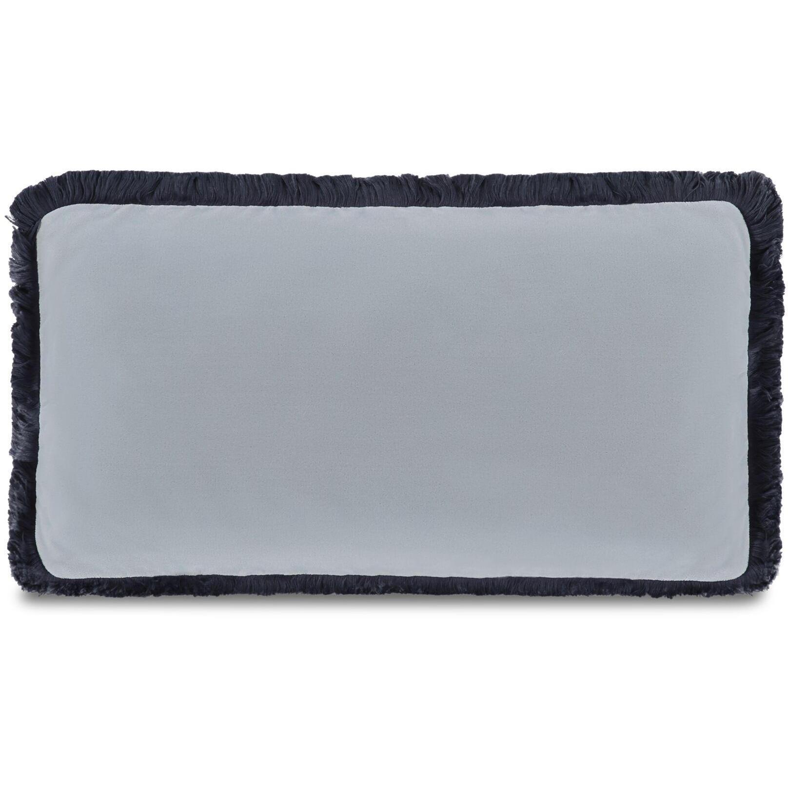 Yasmin Lumbar Cushion Light Blue Faux Mohair