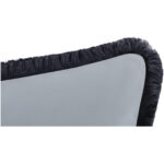 Yasmin Square Cushion Light Blue Faux Mohair - Image 4