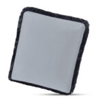 Yasmin Square Cushion Light Blue Faux Mohair - Image 3