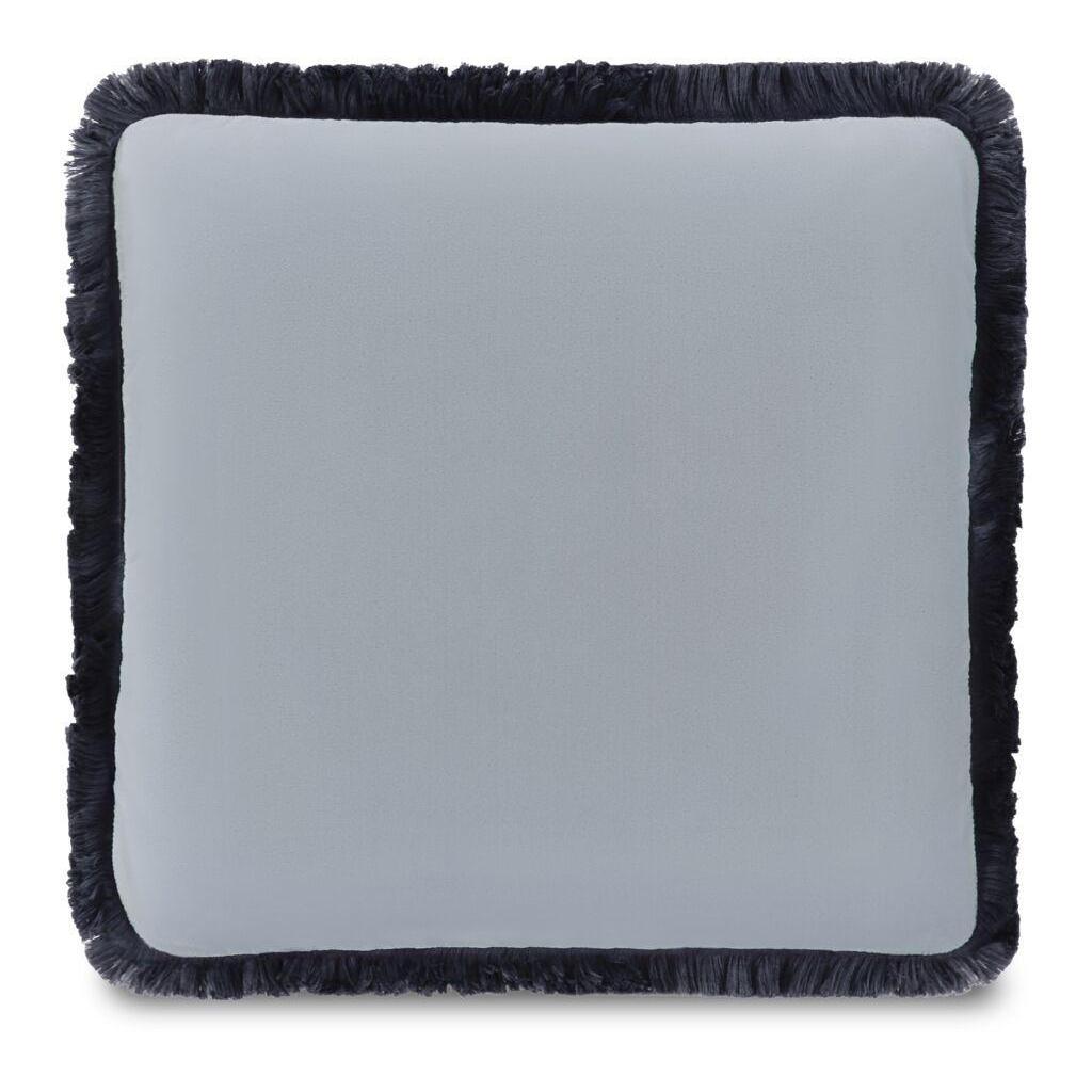 Yasmin Square Cushion Light Blue Faux Mohair
