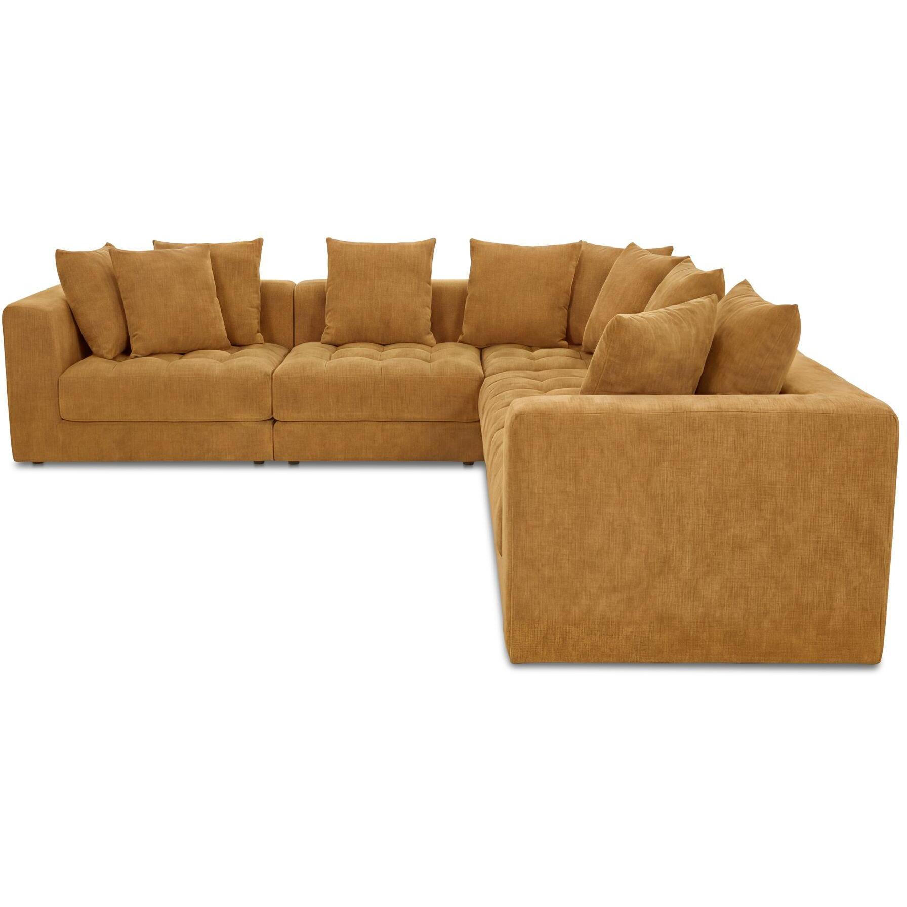 Davie Classic L Modular Sectional Golden Yellow 2 Davie Classic L Modular Sectional Golden Yellow - Image 2