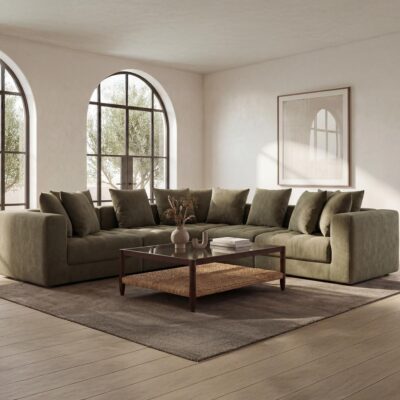 Alternative view of Davie Classic L Modular Sectional Olive