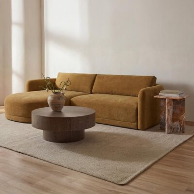 Alternative view of Blair Accent Table Orange Levante Marble