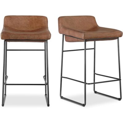 Alternative view of Starlet Counter Stool Open Road Brown Leather (Set of 2)