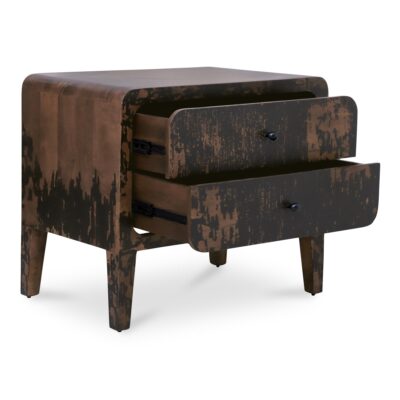 Alternative view of Iris Nightstand Distressed Black