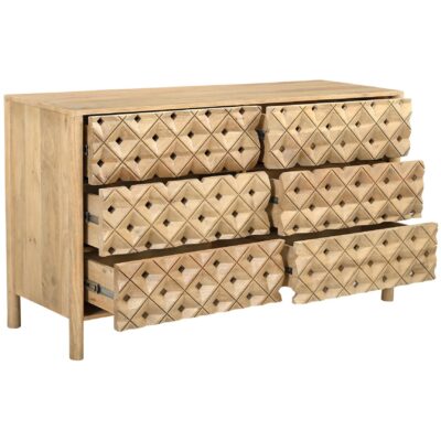Alternative view of Fulton 6 Drawer Dresser Natural
