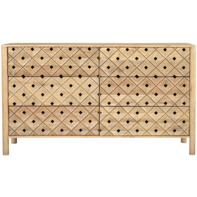 Fulton 6 Drawer Dresser Natural