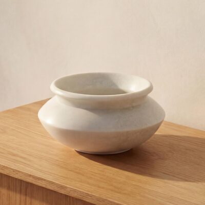 Alternative view of Romano Vessel White Marble